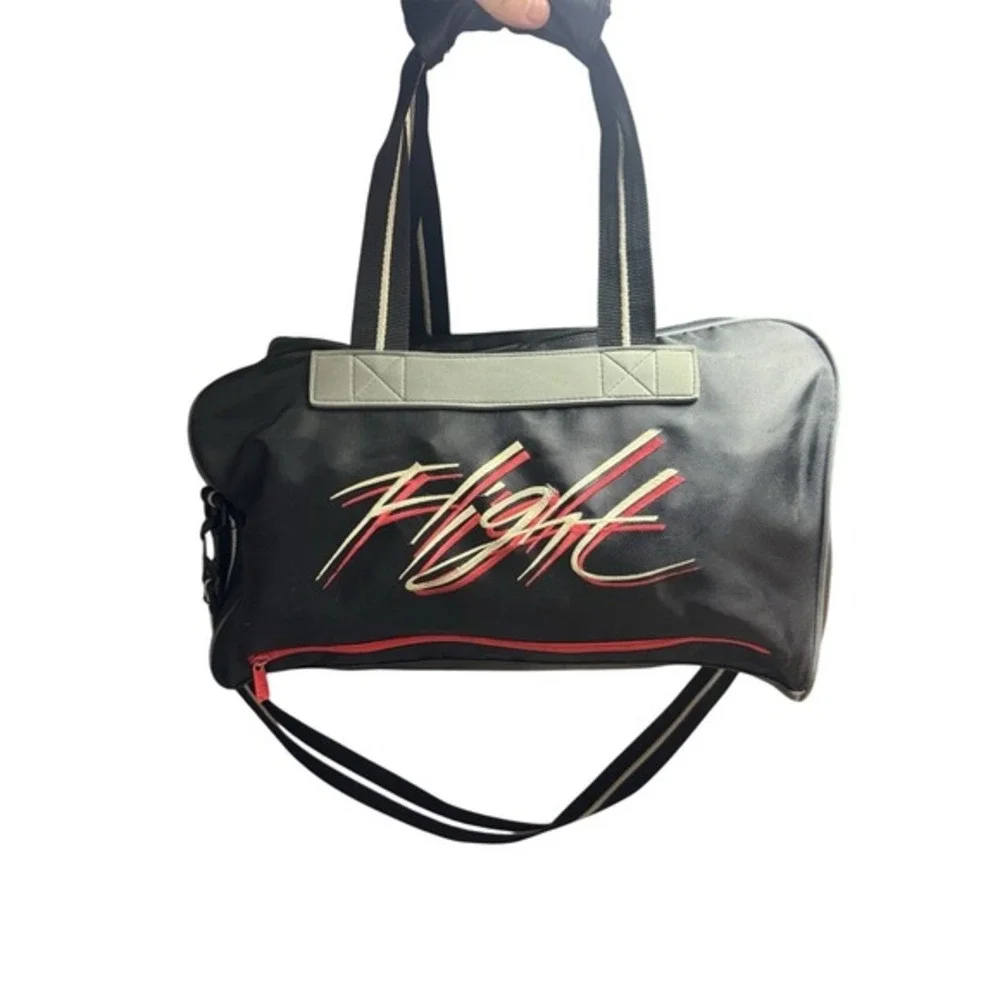 Vintage Nike Flight Duffle Bag 90s Embroidered Script Rare‎ OG Jordan Era